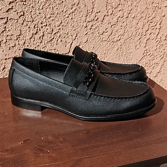 Guess Black Ciflin Loafers Dress Shoes Slip-On Size 10M - Picture 8 of 13